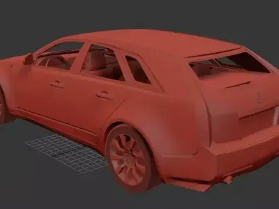 Cadillac CTS Mk2 sport wagon 2009 3D print model
