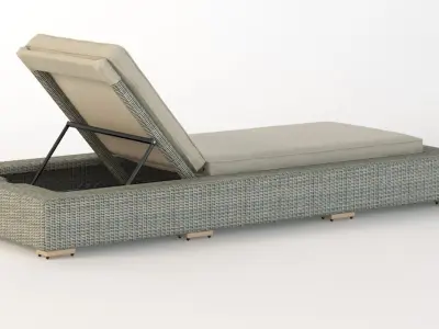 Corsica Outdoor Chaise Lounge By Madbury Road 3D model