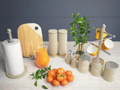 kitchen set 01 3D model