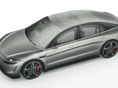 Sony Vision S Concept Low-poly 3D model