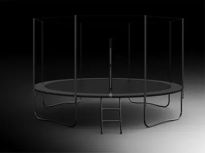 Trampoline for outdoor classes 3D model