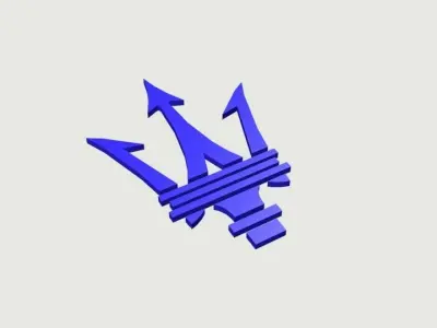 Maserati Logo Low-poly 3D model purchase
