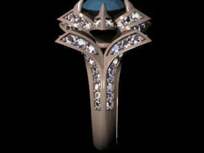 Flower Ring 3D print model