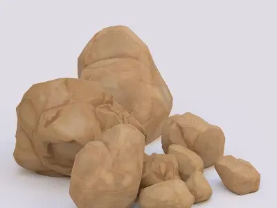  Rock cartoon 3D model