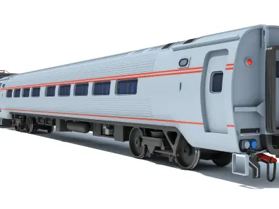 ACS-64 Amtrak Passenger Train 3D model