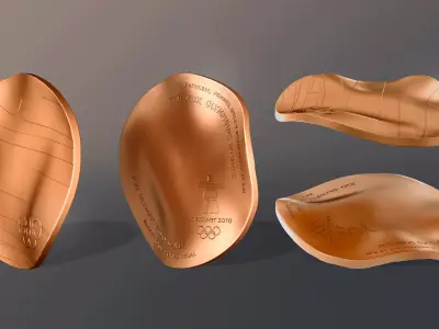Vancouver 2010 Olympic Medal Low-poly 3D model