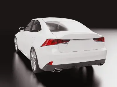 2016 Lexus IS 350 Low-poly 3D model