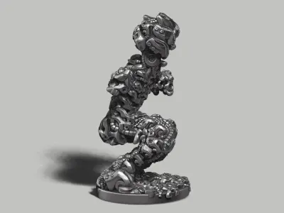 Modern Abstract robotic sculpture 3d print model 168 3D print model