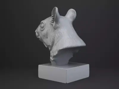 Squirrel Bust - Animal Figurine 3D print model