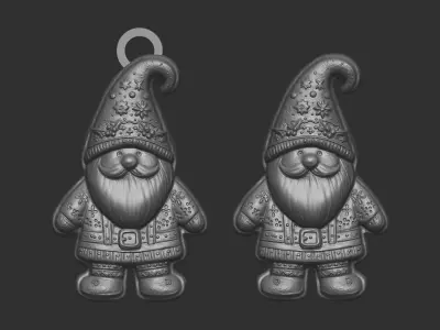 christmas gnome cookie decor  3D print model