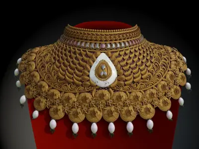 female jewelry necklace 3D model