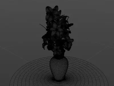 Vase of flowers 3D model purchase