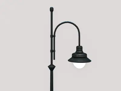 Ornamental Street Lamp Post 3D Model  Low-poly 3D model