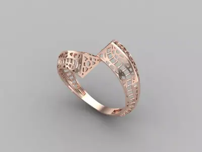 Two Head Women Ring 3DM Womens Ring 3d models 3D print model 3D print model 7