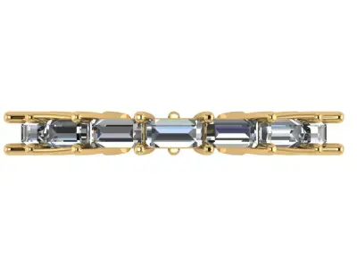 Baguette-cut shaped Eternity ring 3D print model