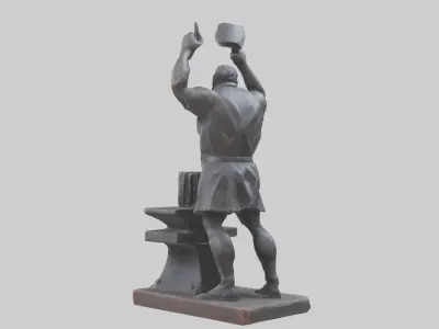 Blacksmith statue model 3D model