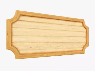 Wooden plate decorative  3D model