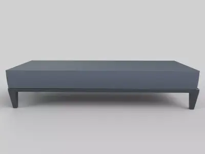 chair coffee table Low-poly 3D model