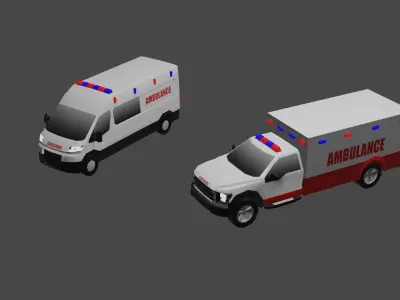 Low poly vehicle pack  Low-poly 3D model