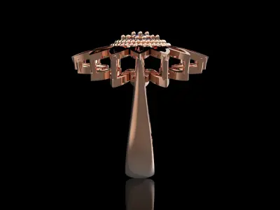 Modern Ring 3D print model 3
