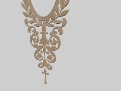 Mirror Frame Decor For Wood Carving 3D print model