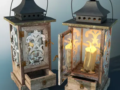 Candle Lantern 3D model