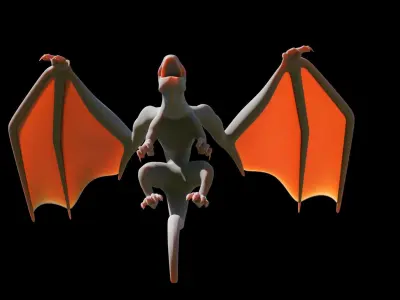 Lowpoly Dragon Low-poly 3D model