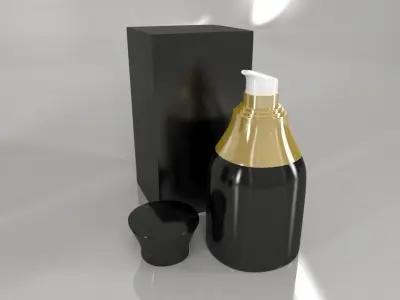 4 Luxury Bottle and Box - Black edition 3D model