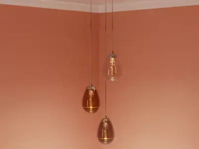 Hanging Lamp Low-poly 3D model