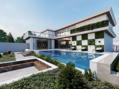 Luxury home Low-poly 3D model