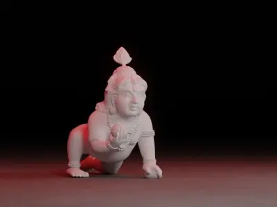 Krishna Idol 3D Printable modell 1 3D print model