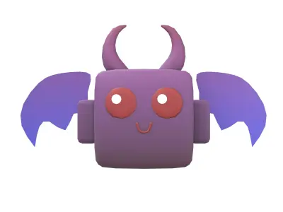 Devil Type Game Asset Pet Character v1 003 Low-poly 3D model