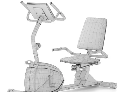 Gym-Tools-Fitness-Body-Building-set-16 exercise bike with mon... 3D model