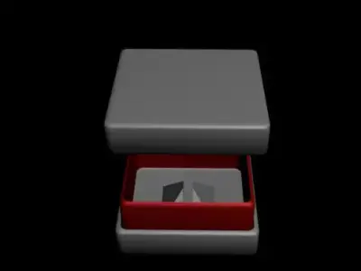 Rectangle luxury  ring box 3D print model