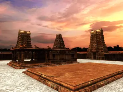 hindu temple 3d model 3D model