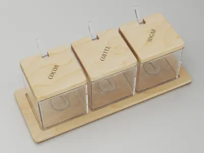 BREAKFAST PLASTIC BOX SET 3D model