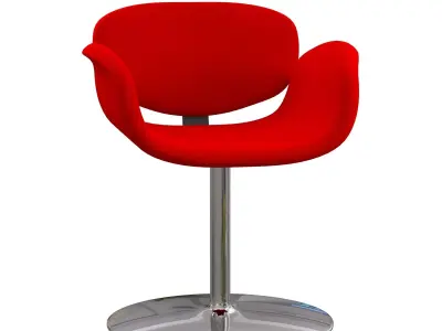 Little Tulip Disc Base Armchair Free 3D model