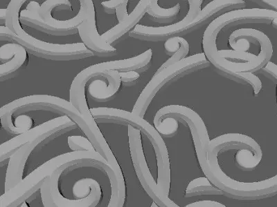 Central decor ornament for furniture 3D model 580