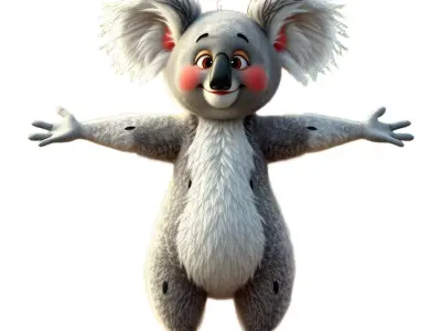 Charming Koala model pack Low-poly 3D model