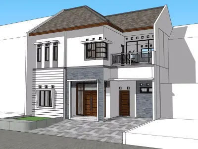 minimalist house 3D model