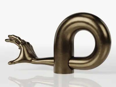 Bronze Sculpture Hand 3D model