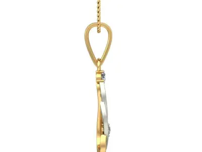 Solitaire Women Pendant 3dm STL OBJ FBX Renders Details 3D print model 29