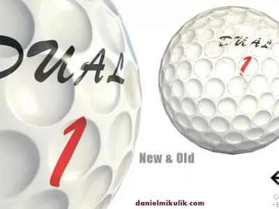 Golf Ball Low Poly PBR Textures 2 Types Low-poly 3D model