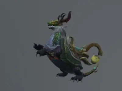 Fantasy Lizard Low-poly 3D model