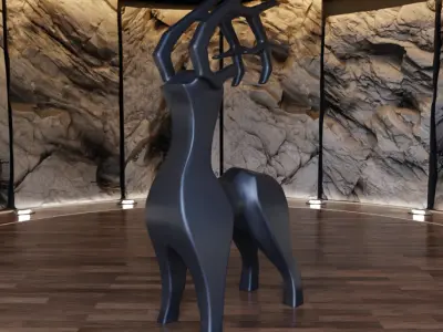 Deer Creature Figure Fan Art Toy  3D print model