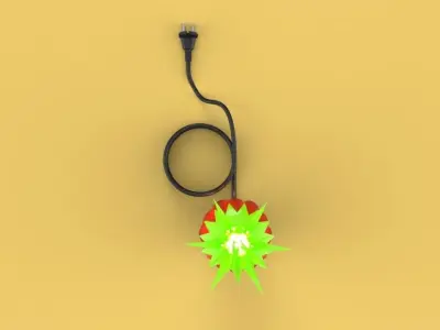 DECORATIVE PINEAPPLE NIGHT LAMP SLEEPING FOR TABLE INTERIOR 3D model