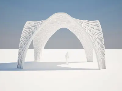Futuristic pergola 3D model