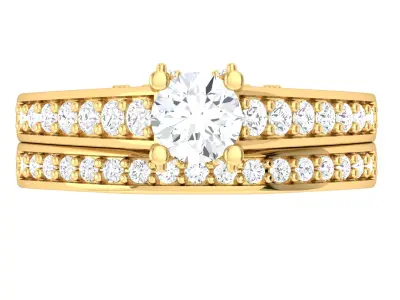 Ring Empire Natural Diamond Ring 3D print model