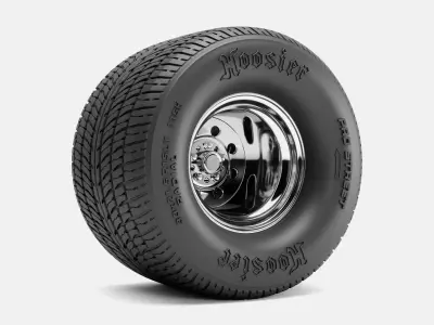 15x15 Weld Draglite Wheel Hoosier Pro Street Tire 3D print model