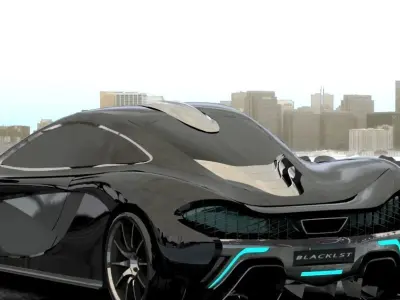 Mclaren-Black mclaren supercar 3D model